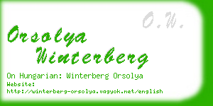 orsolya winterberg business card